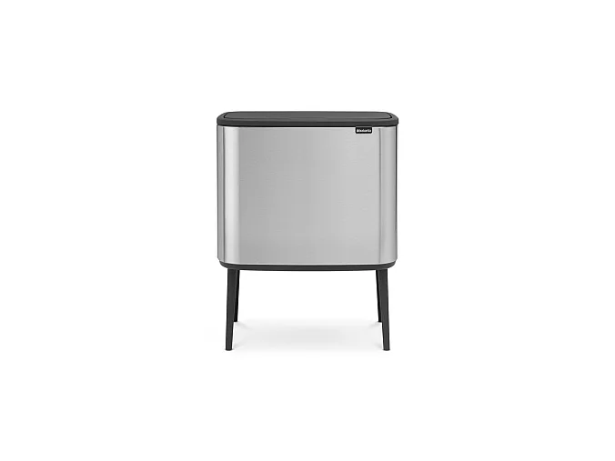Poubelle Brabantia Bo Touch Bin 36L en Acier Mat Gris - Design Élégant pour Tri Sélectif