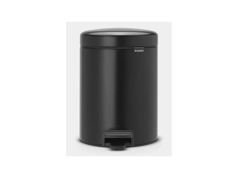 Abfalleimer mit Pedal Brabantia Newicon 5L Mattschwarz Geruchshemmend Hygienisch