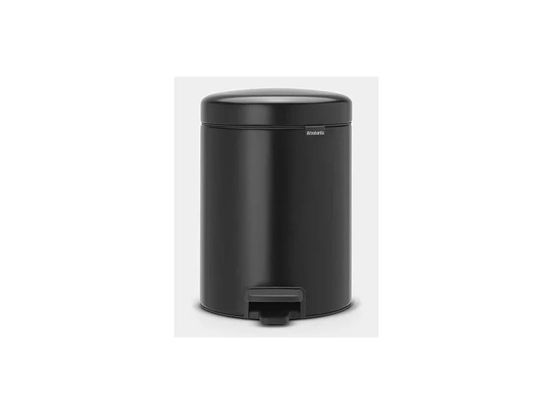 Afvalbak met Pedaal Brabantia Newicon 5L Mat Zwart Anti-Geur Hygiënisch