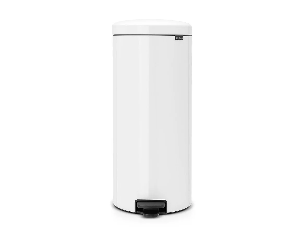 Cubo de basura con pedal Newicon 30L Blanco Brabantia - Cierre Suave y Anti Olor