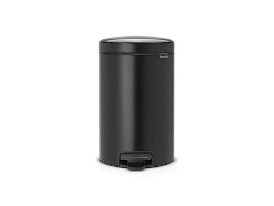 Brabantia Newicon 12L Pedaalemmer van Zwart Metaal Anti-Geur
