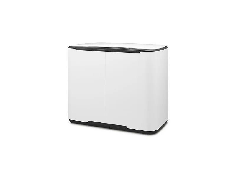 Balde de Lixo com Pedal Brabantia Bo 36L Branco Design Elegante com 2 Baldes Interiores para uma Fácil Separação de Resíduos
