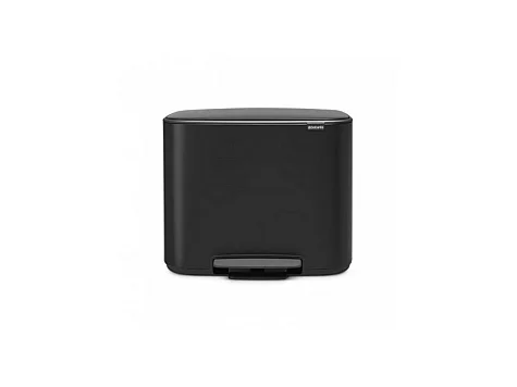 Caixote do Lixo com Pedal Brabantia Bo 36L Preto Mate Reciclado