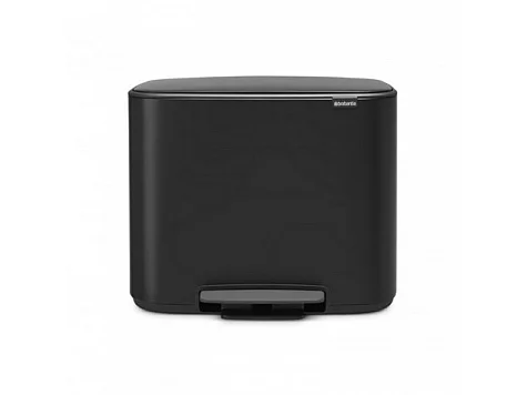 Afvalbak met Pedalen Brabantia Bo 36L Mat Zwart Gerecycled