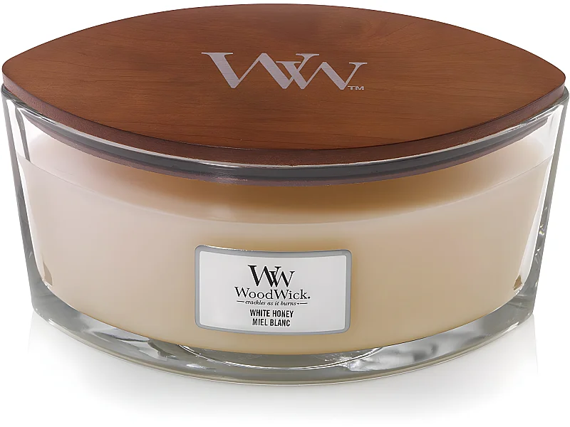 Bougie Ellipse miel blanc