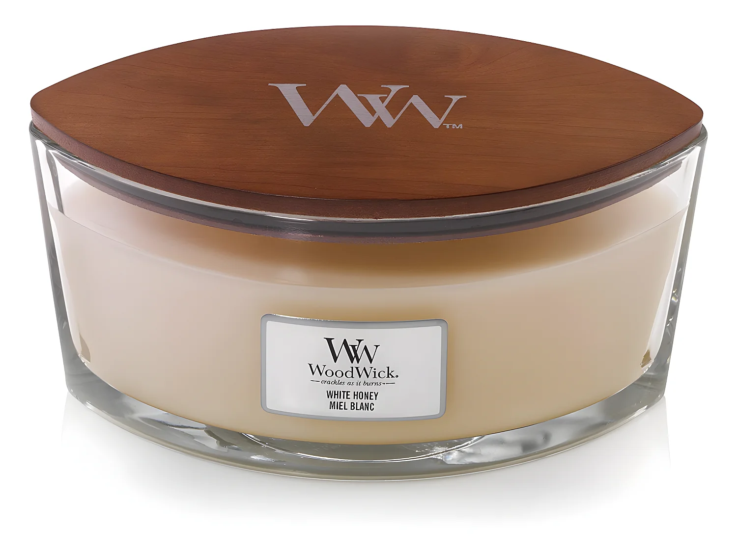 Bougie Ellipse miel blanc