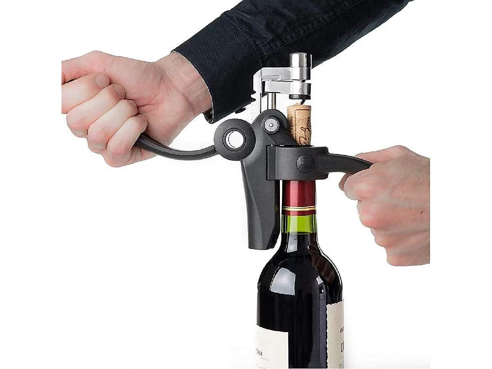 Tire-bouchon à levier noir avec coupe-capsule 14 cm Baltazar Dark