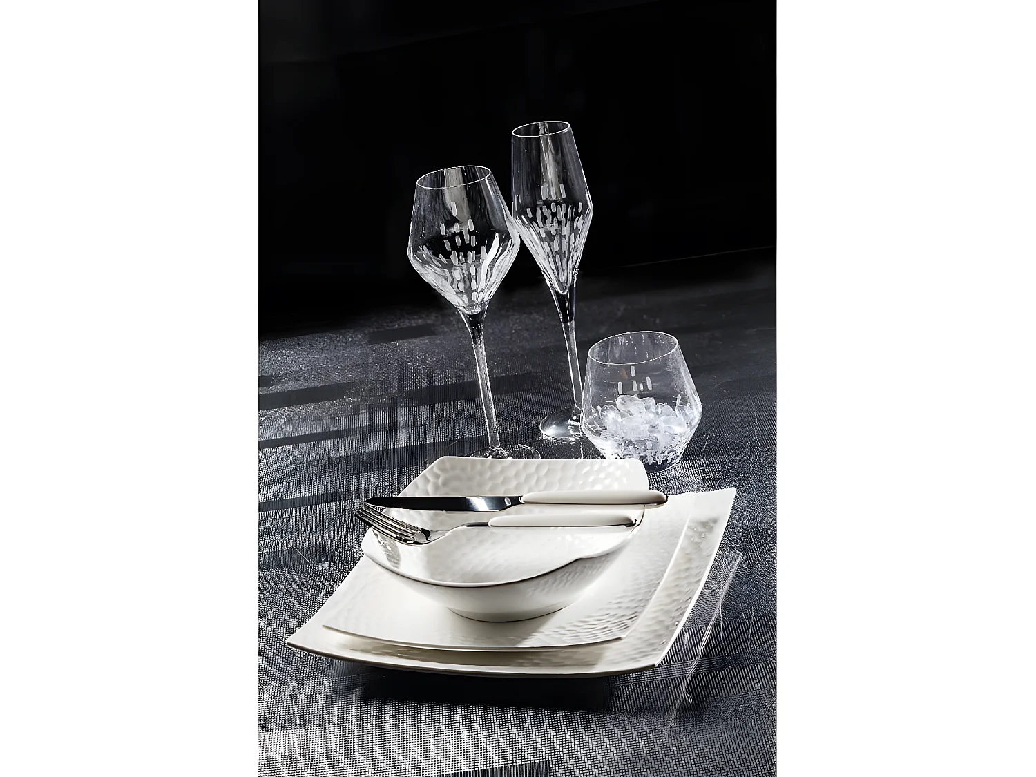 Flûte à Champagne Silhouette 22 cl en cristallin taillé (lot de 6)