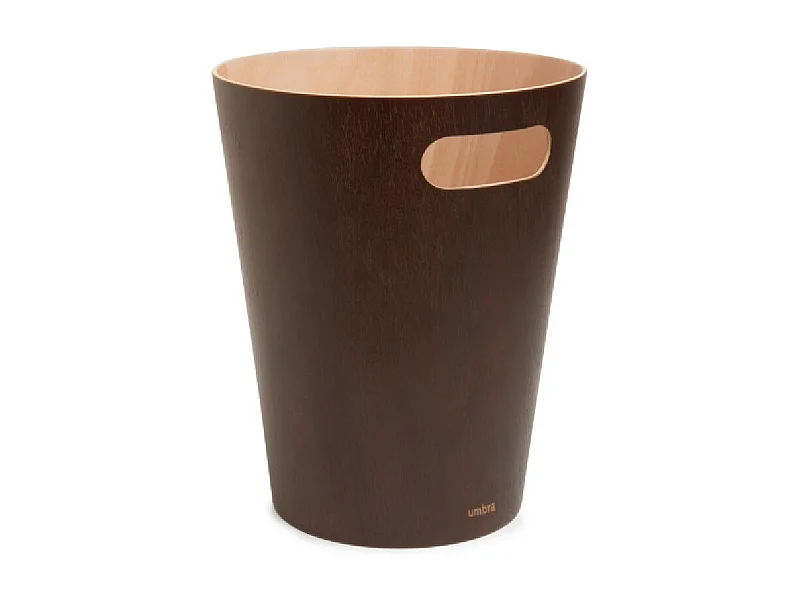 Corbeille à papiers en bois 7,5L Woodrow espresso