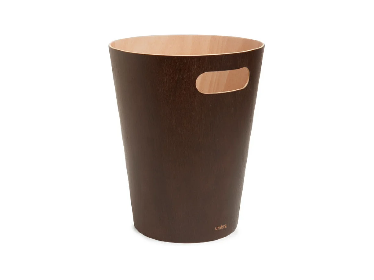 Corbeille à papiers en bois 7,5L Woodrow espresso