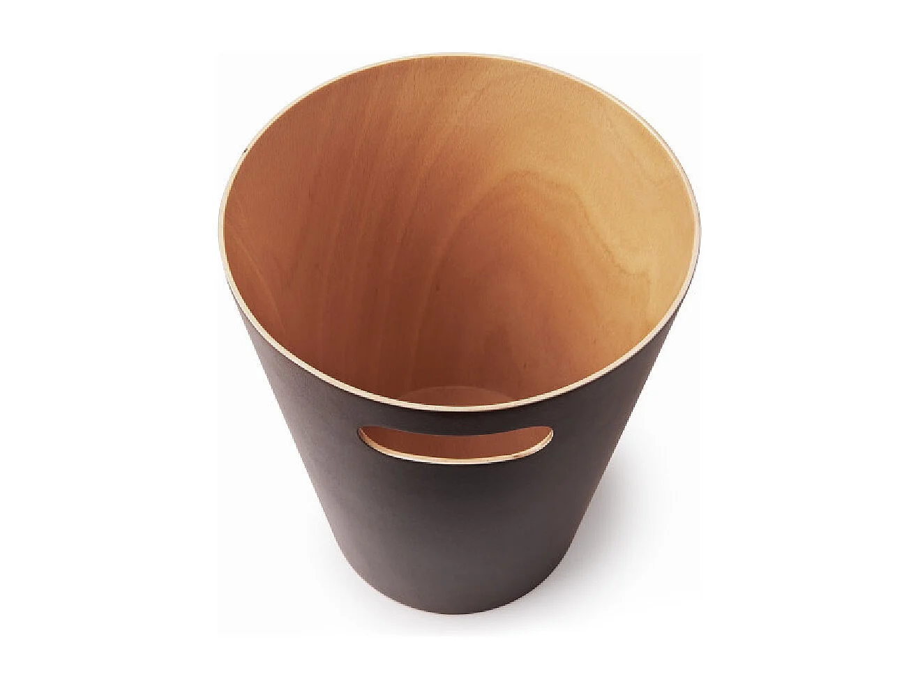Corbeille à papiers en bois 7,5L Woodrow espresso