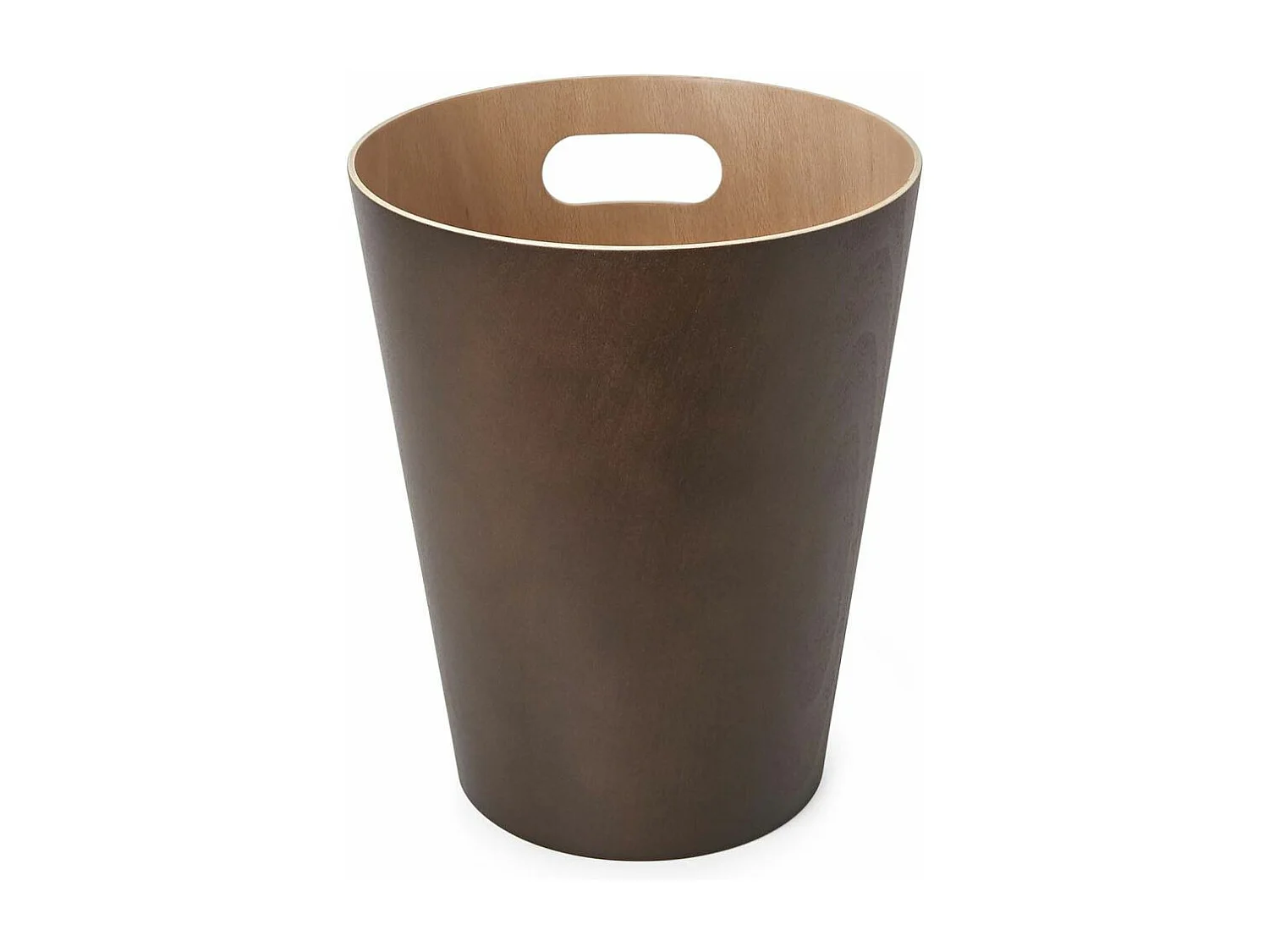 Corbeille à papiers en bois 7,5L Woodrow espresso