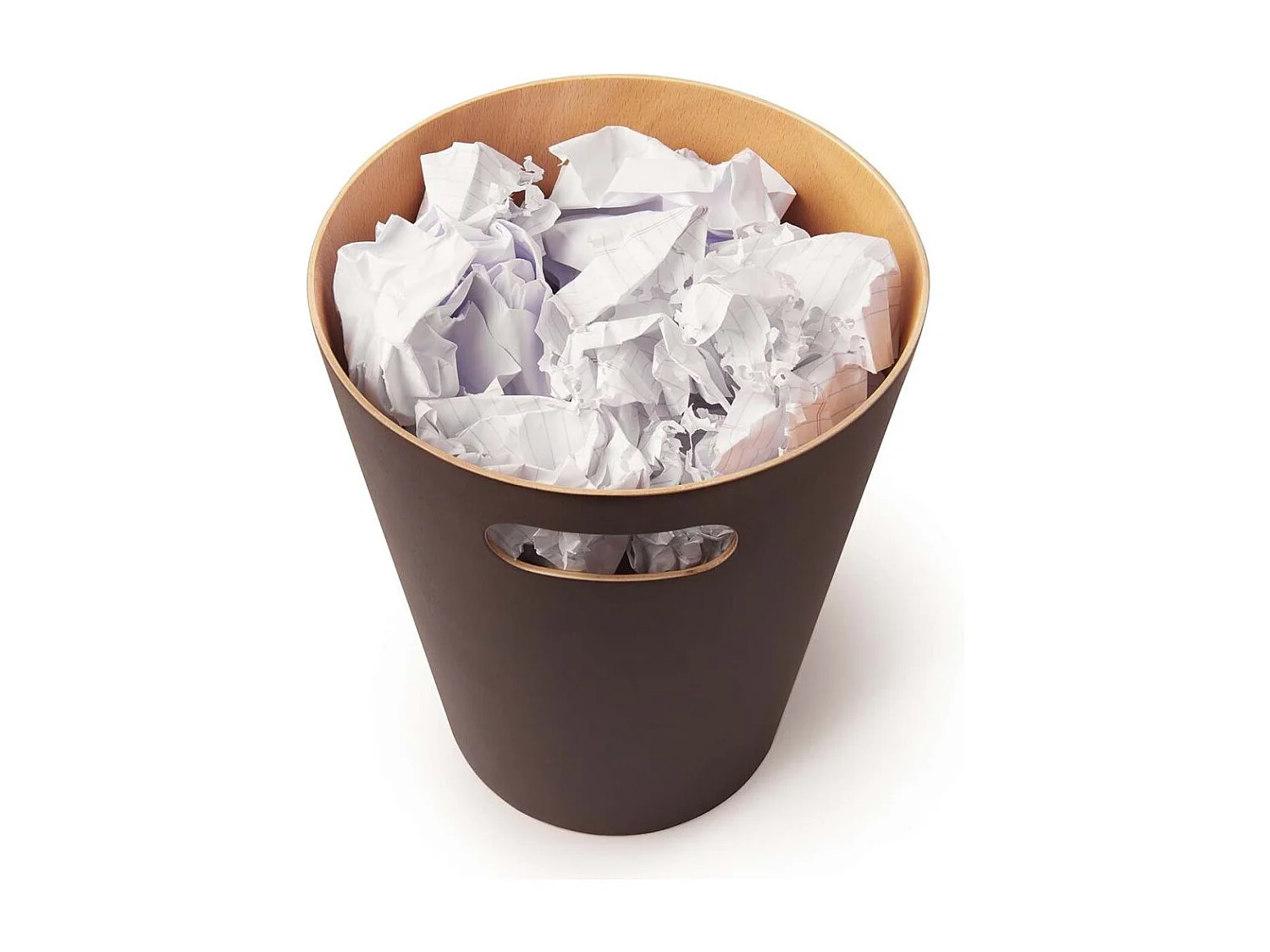 Cestino in legno con maniglie per il trasporto