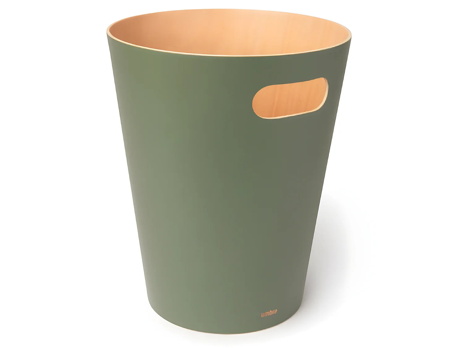 Corbeille à papiers en bois 7,5L Woodrow verte