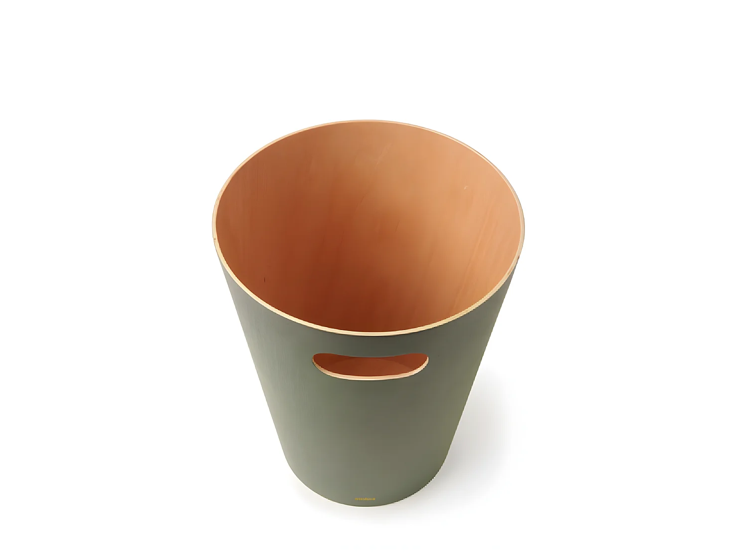 Corbeille à papiers en bois 7,5L Woodrow verte