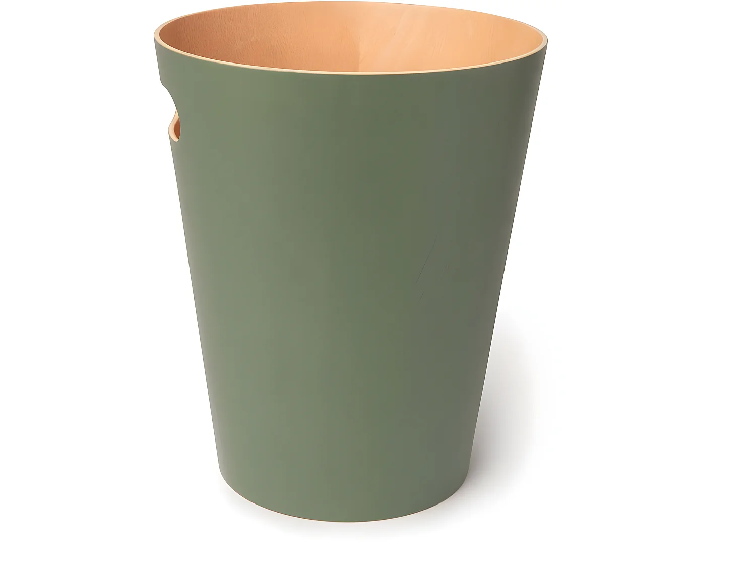 Corbeille à papiers en bois 7,5L Woodrow verte