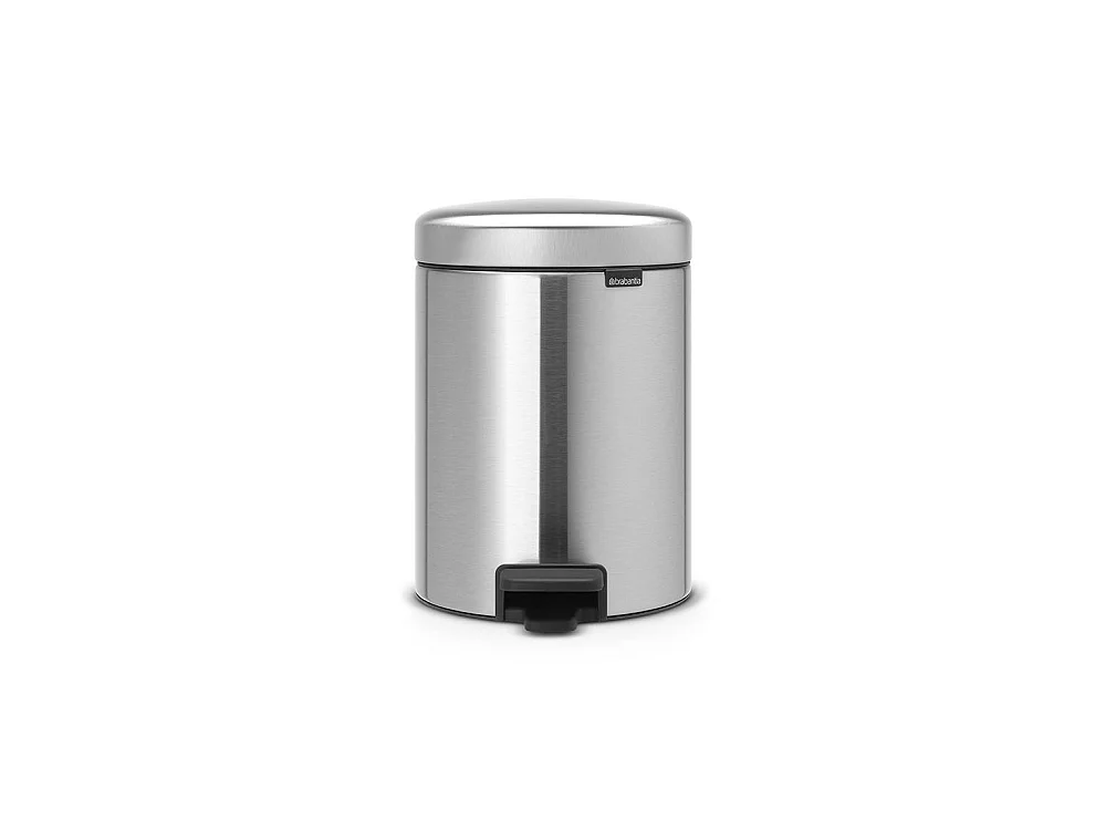 Cubo de Basura con Pedal Newicon 3L Acero Mate Código A Plata - Colección Touch Bin