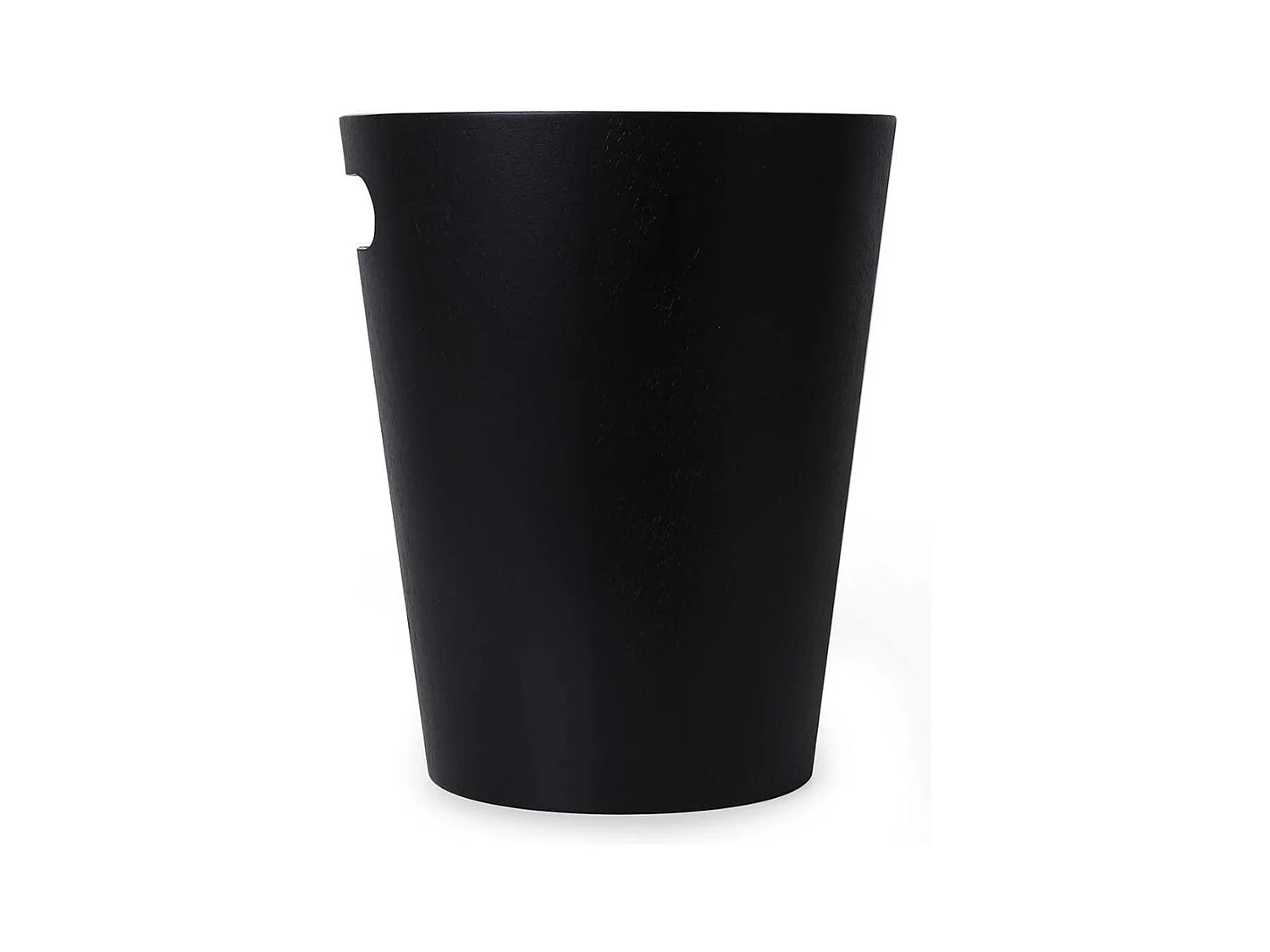 Corbeille à papiers en bois 7,5L Woodrow noir