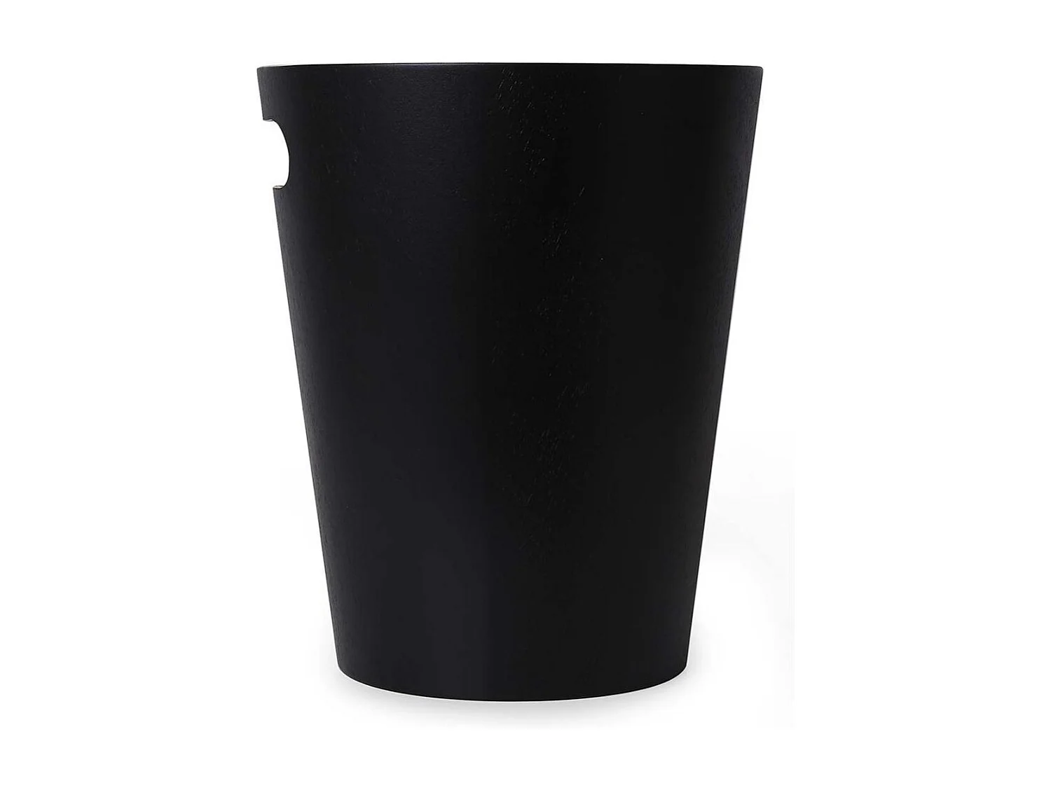 Corbeille à papiers en bois 7,5L Woodrow noir