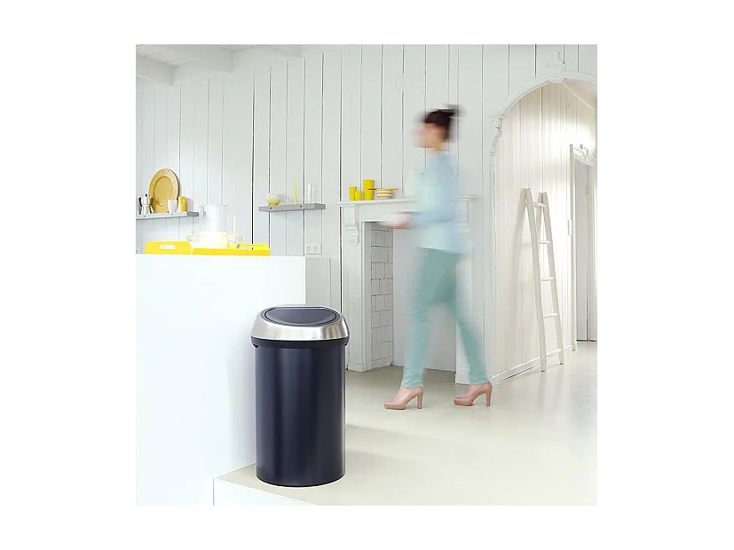 Poubelle Touch Bin 60 l noir mat Code H