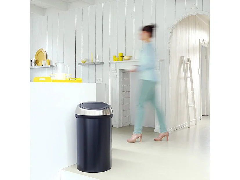 Poubelle Touch Bin 60 l noir mat Code H
