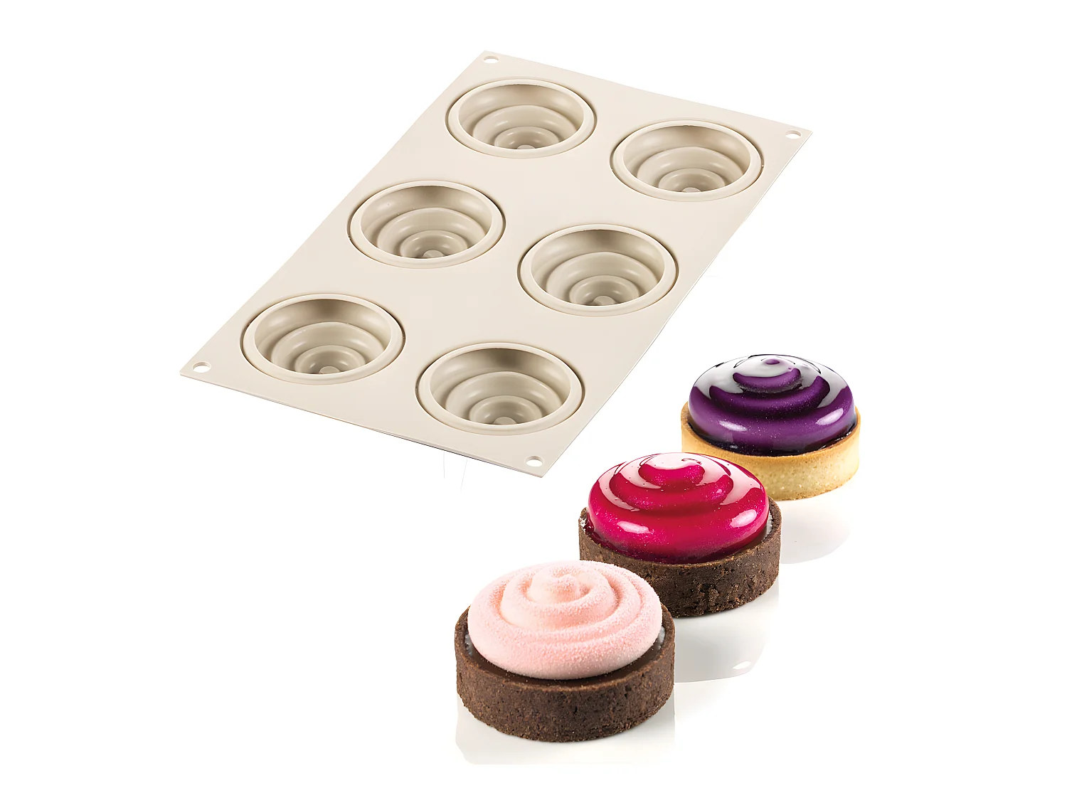 Moule 6 tartelettes twist