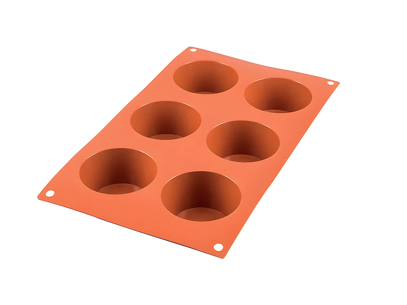 Moule en silicone 6 mini muffin 7 cm