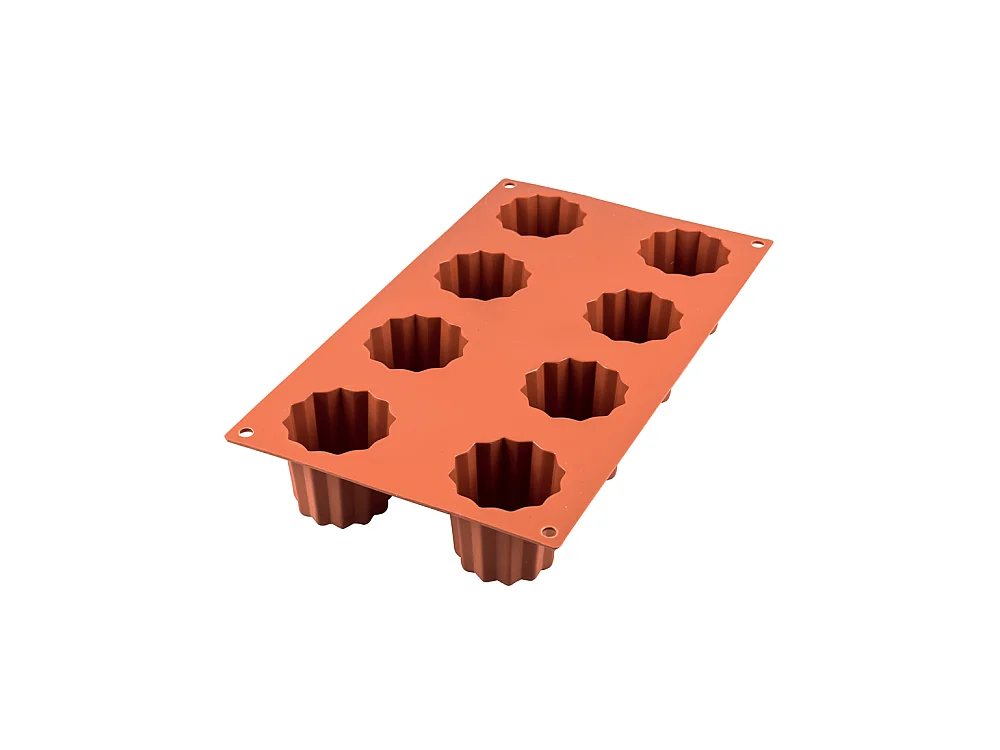 Moule en silicone 8 canelés 5,5 cm