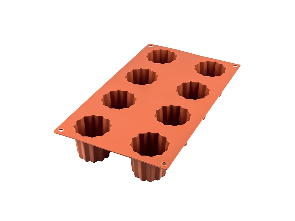 Moule en silicone 8 canelés 5,5 cm