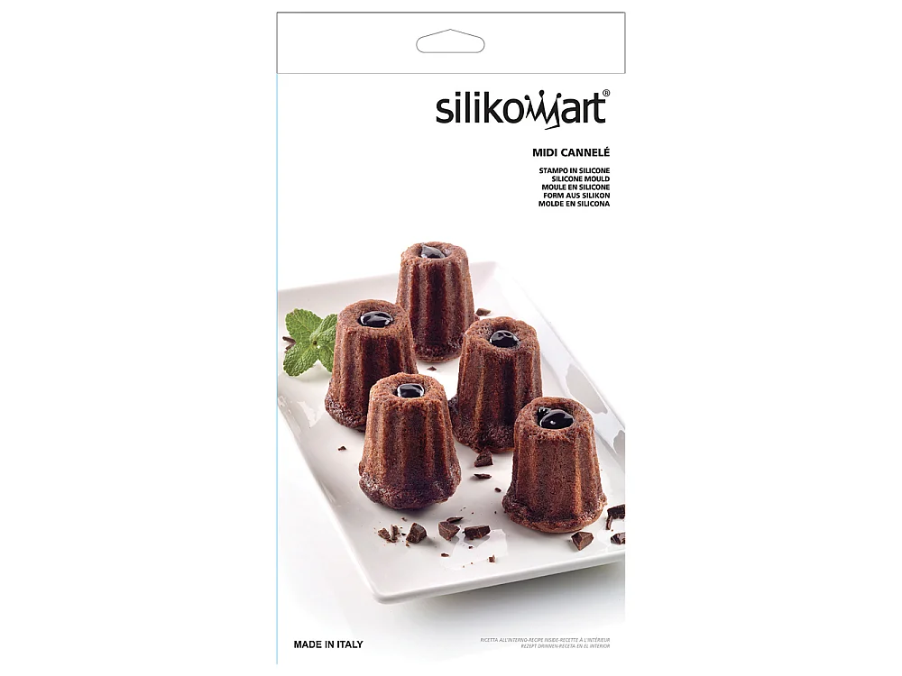 Moule en silicone 8 canelés 5,5 cm