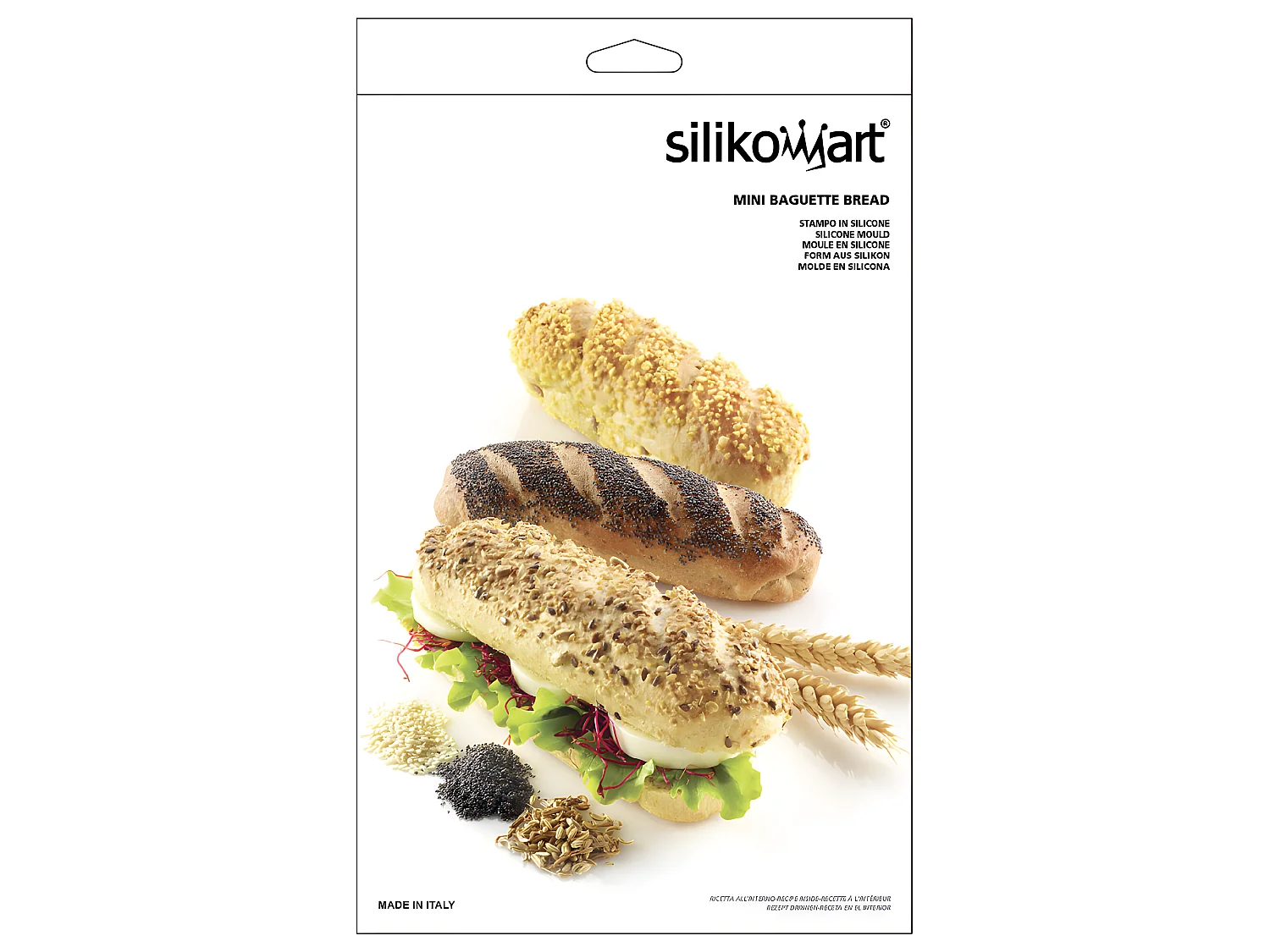 Moule 4 mini baguette 17x5,5 cm