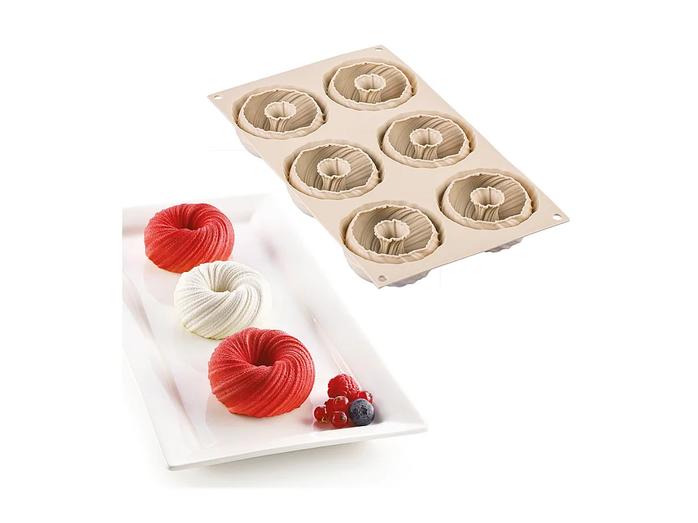 6 MINI INTRECCIO - MOULE SILICONE  D7.5/ H3.5CM