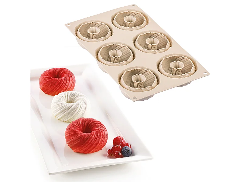 6 MINI INTRECCIO - MOULE SILICONE  D7.5/ H3.5CM