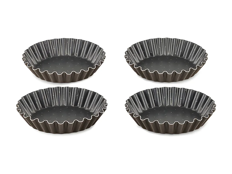 Set de 4 moules à tartelette individuelle Perfect bake
