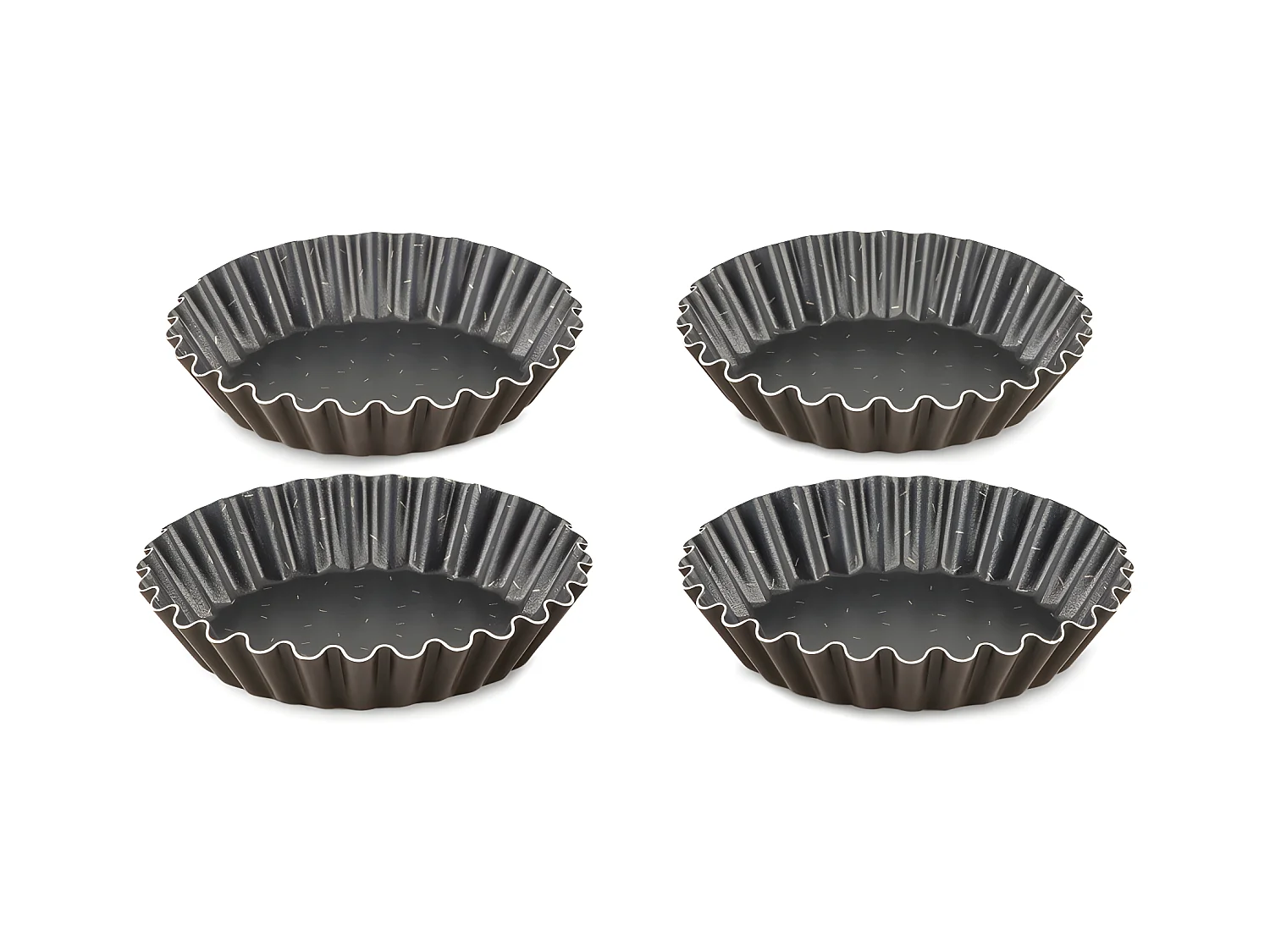 Set de 4 moules à tartelette individuelle Perfect bake