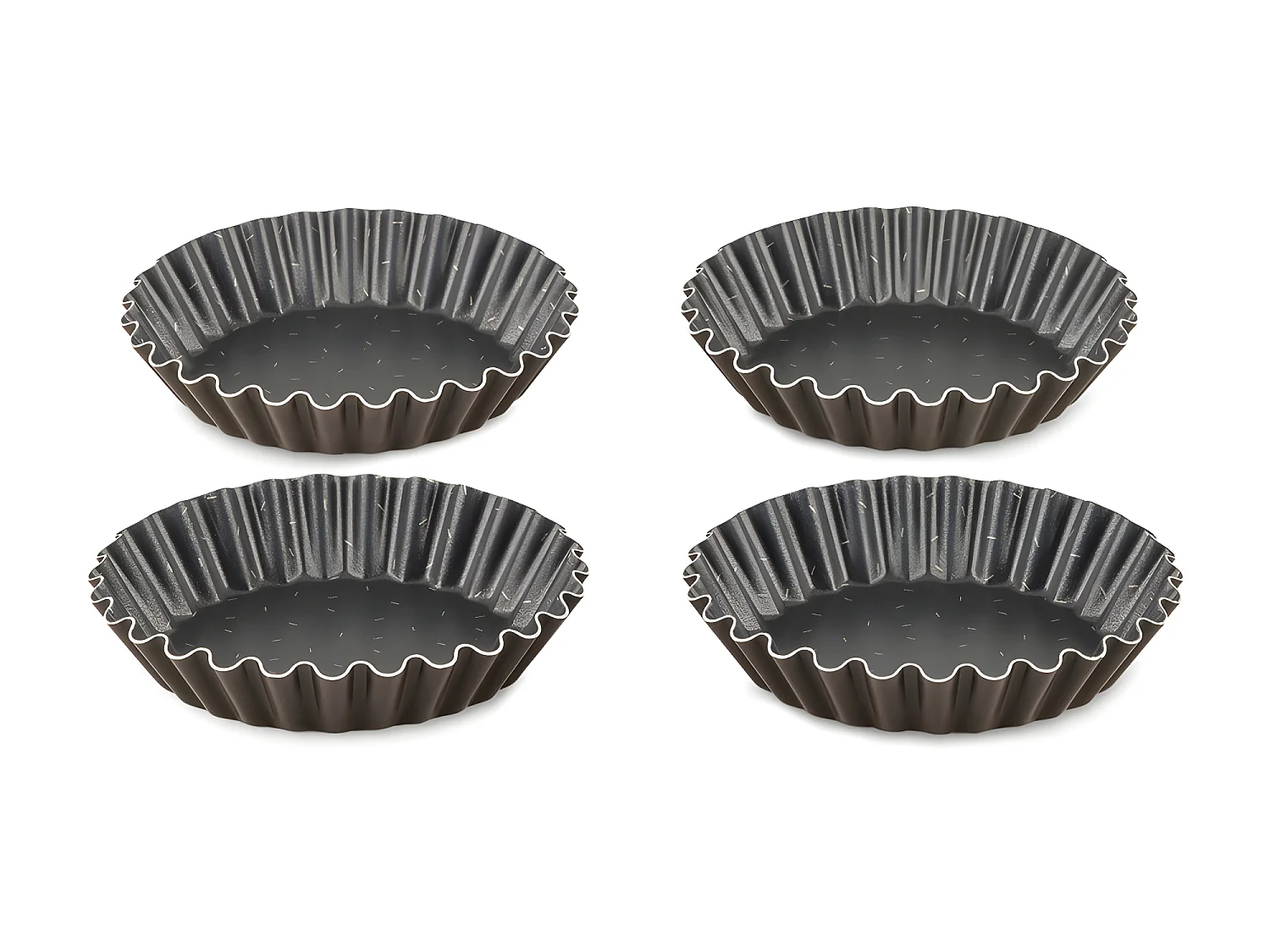 Set de 4 moules à tartelette individuelle Perfect bake