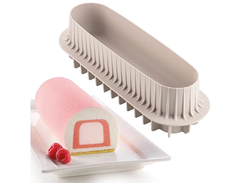 INSERTO BUCHE - MOULE SILICONE 20X35/H3 CM + 22X5/H4 CM