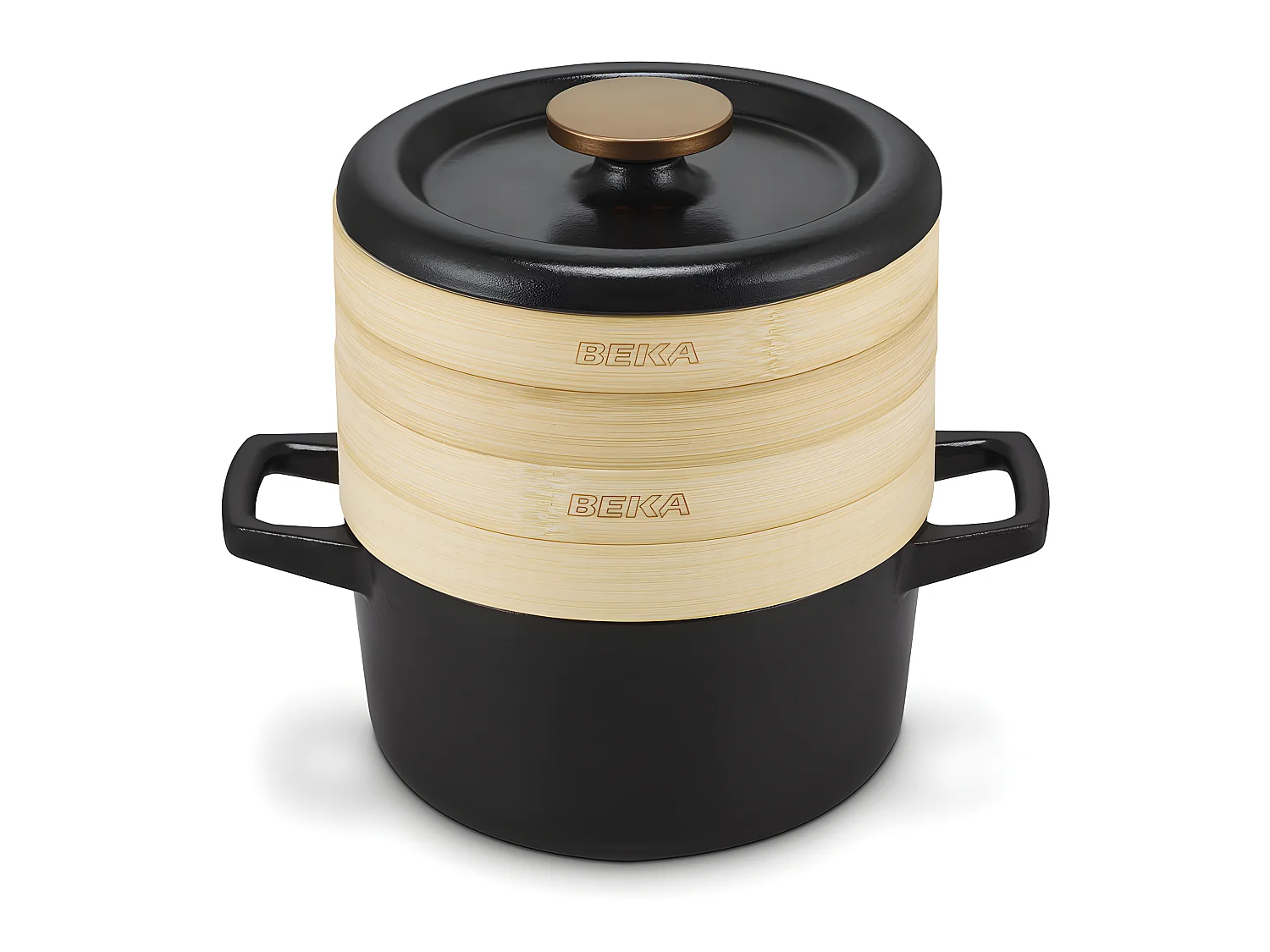 Cuit vapeur 20 cm Nori avec 2 passoires en bambou