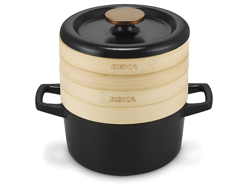 Cuit vapeur 20 cm Nori avec 2 passoires en bambou