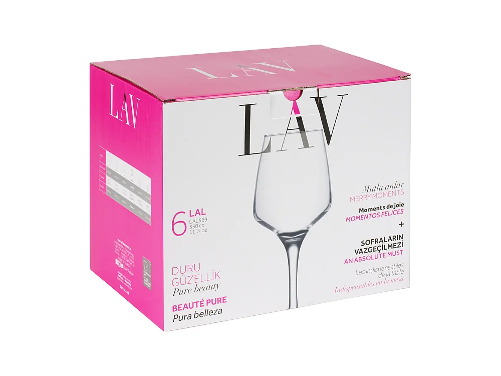 Boîte de 6 verres à eau lal 33 cl