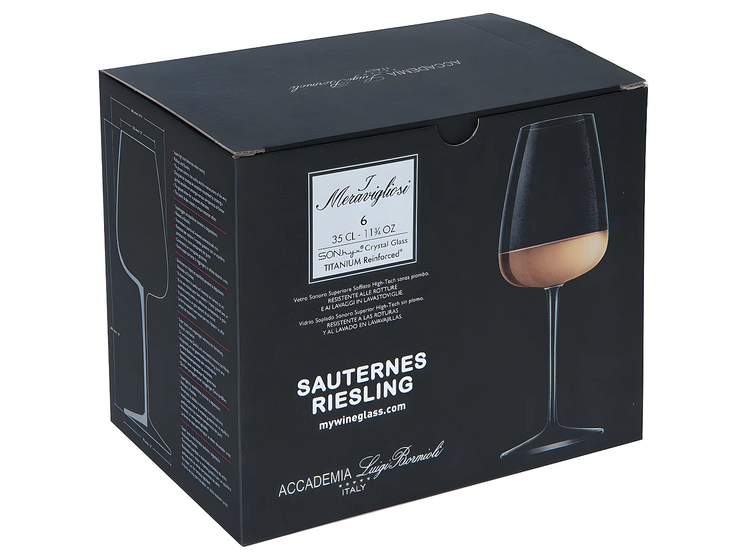 Boîte de 6 verres à pied Meravigliosi 35 cl