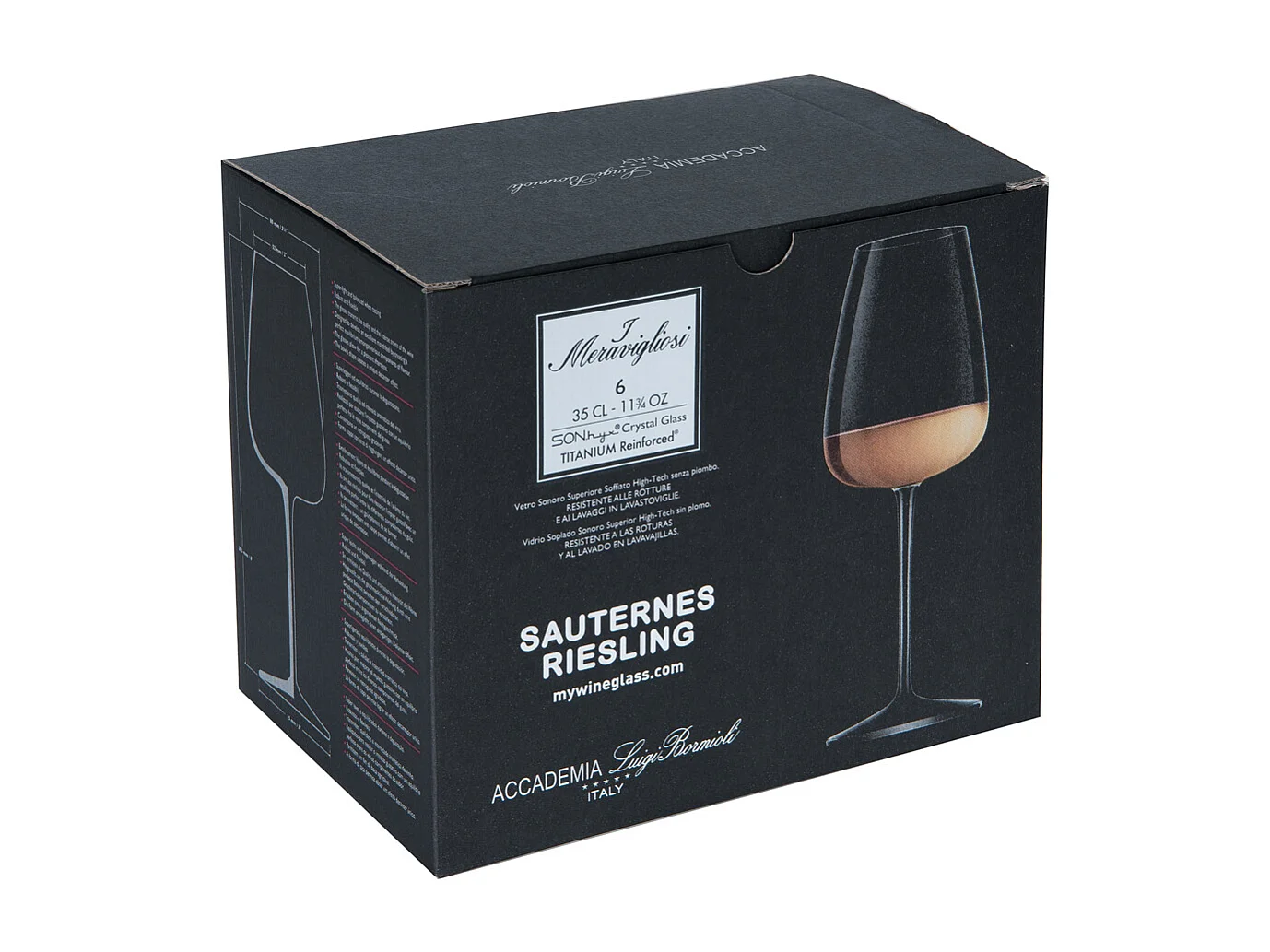 Boîte de 6 verres à pied Meravigliosi 35 cl