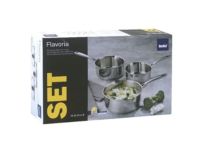 Set 3 casseroles inox