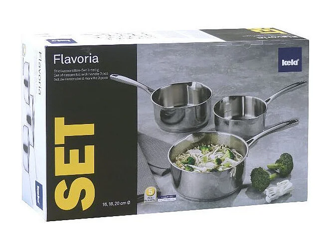 Set 3 casseroles inox