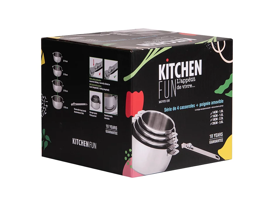 Beka Série de 4 casseroles inox 14/16/18/20cm - 12566964