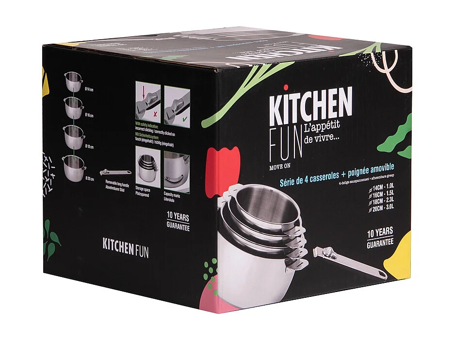 Beka Série de 4 casseroles inox 14/16/18/20cm - 12566964