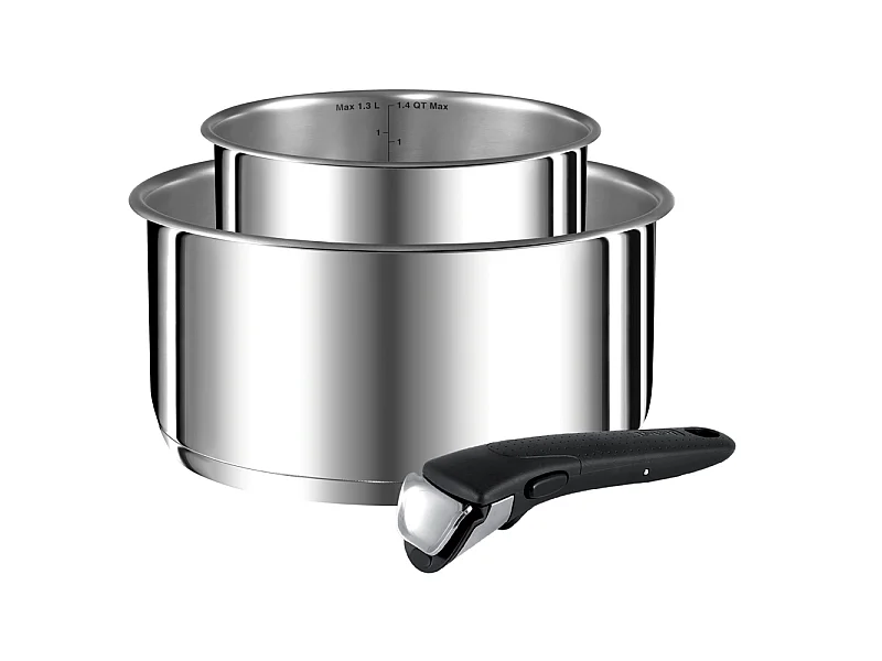 Lot de 2 casseroles 16 et 20 cm Ingenio préférence poignée amovible