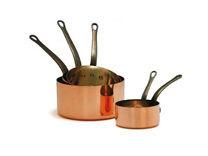Série de 5 casseroles cuivre étamé 12/20 cm 1mm