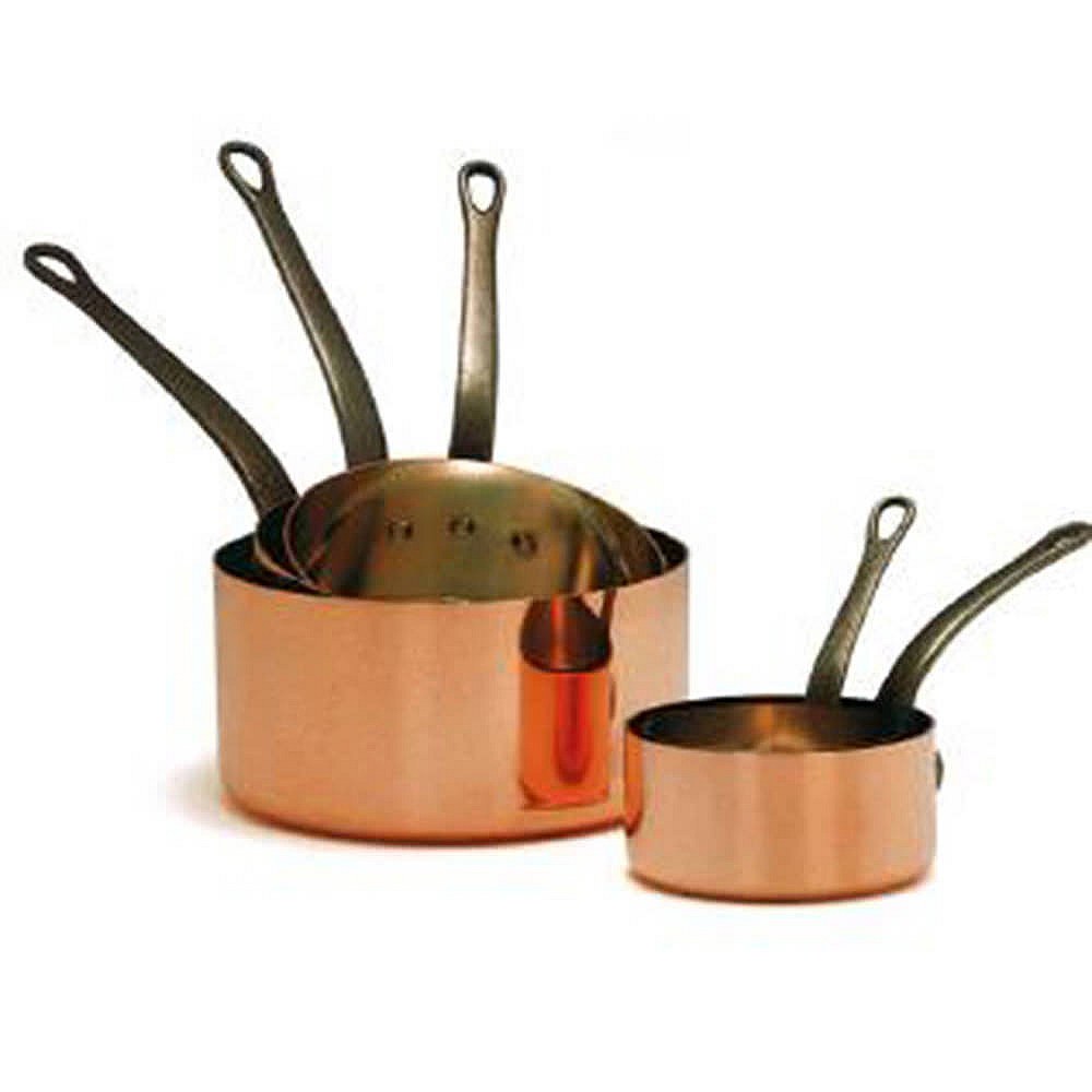 Série de 5 casseroles cuivre étamé 12/20 cm 1mm