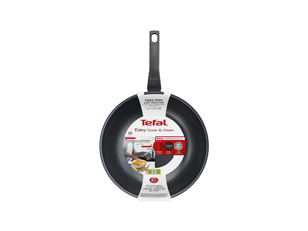 Tefal Poêle wok aluminium 28cm noir - b5541902